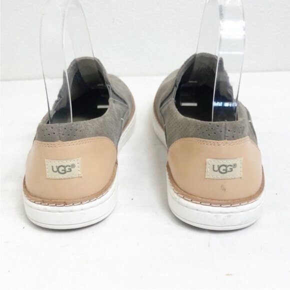 Ugg Adley Slip On Sneaker Perforated Suede White Wall Gray Size 8.5 - Picture 7 of 11